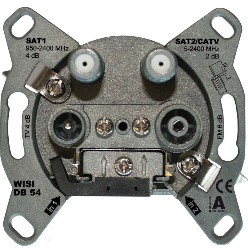 Wisi - Antennensteckdose SAT, Stichdose, 2/4 dB DB54 5...2400 MHz, 4-Loch