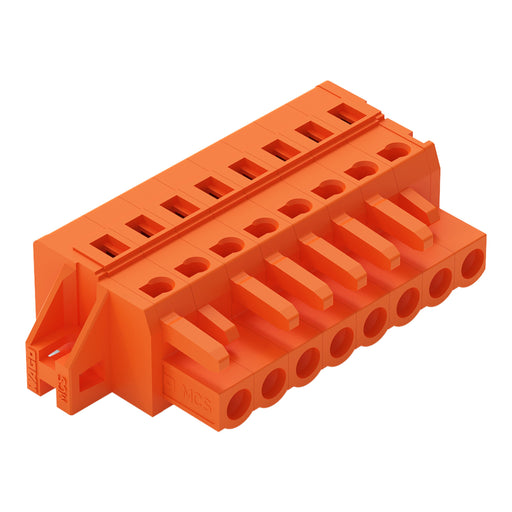 WAGO - Kabelsteckverbinder für Leiterplattensteckverbinder Federleiste 231-308/031-000 8pol, orange − 50 Stück