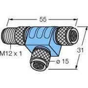 Escha - Passiver Sensor-/Aktor-Verteiler (ohne Leitung) Verteilersysteme FKM4-FKM4-FSM4 2-fach M12