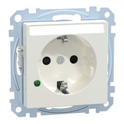 Merten - Steckdose SCHUKO-Steckdose pws/gl MEG2305-0319 Übersp.Sch.Schriftf