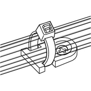 HellermannTyton - Befestigungssockel und -element für Kabelbinder Befestigungssockel MB1-N66-NA-C1 − 100 Stück