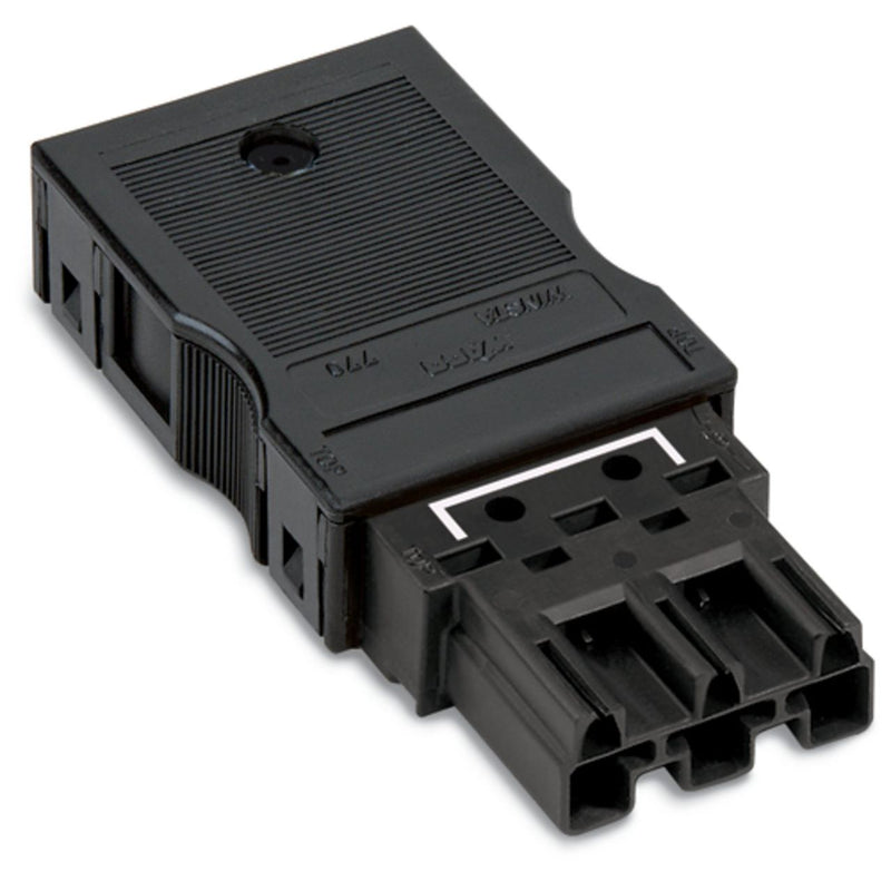 WAGO - Steckverbinder für steckbare Gebäudeinstallation Brückungsstecker 770-113/147-000 3-polig,schwarz − 25 Stück