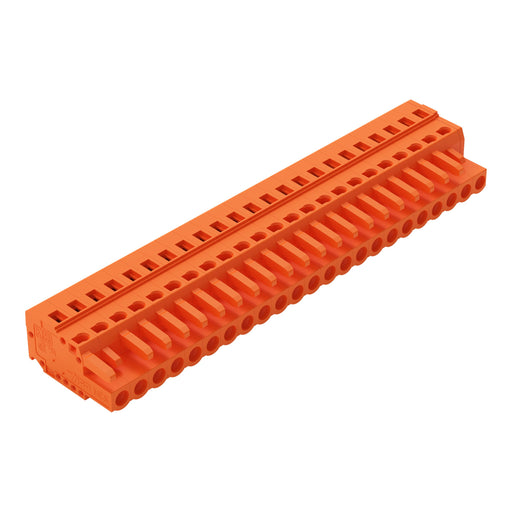 WAGO - Kabelsteckverbinder für Leiterplattensteckverbinder 1-Leiter-Federleiste 231-323/026-000 CAGECLAMP,2,5mm²,or − 10 Stück