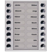 TCS Tür Control - Montageelement für Türstation Audioaußenstation 2-reihig PET16-EN/04 Erw.16 Tasten silber