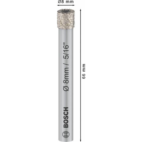 Bosch - Bohrkrone PRO Ceramic dry 2608599050 Bohrer, 8 x 66 mm