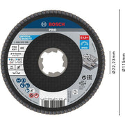 Bosch - Trenn-/Schleifscheibe PRO X571 2608619198 Fächerschleifscheibe