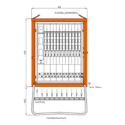 Walther Werke - Baustromverteiler Gruppenverteilerschrank WGV0086 277kVA,12 NH-Abgänge