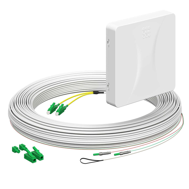 Kaiser - Kommunikationsanschlussdose LWL Teilnehmeranschluss Gf-TA 4252060 2xF, LC/APC DX L=65m