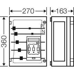 Hensel - Sicherungskasten Sammelschienengehäuse FP 3226 1x3xNH00C 250A 5p
