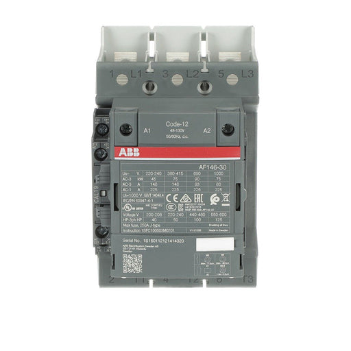 ABB Stotz S&J - Leistungsschütz zum Schalten von Wechselstrom Schütz AF146-30-11B-12 48-130V 50/60Hz / DC