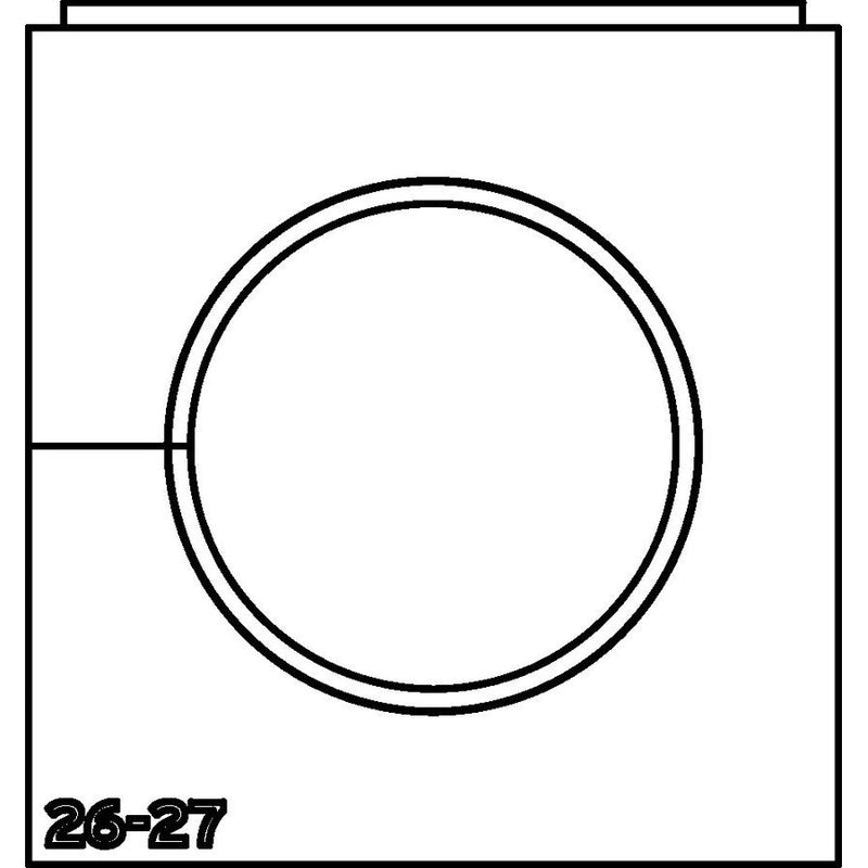 HellermannTyton - Kabelführung für Gehäuse/Schränke Einfachtülle VP-L_26-27 VarioPlate 26-27 mm − 10 Stück
