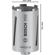 Bosch - Bohrkrone PRO Trockenbohrkrone, 92 x 2608587326 150 mm, G 1/2 Zoll