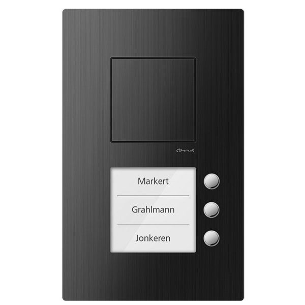 TCS Tür Control - Türstation für Türkommunikation Audio Außenstation sw CAE1003-0156 3Tasten 1reihCAE1003