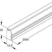 Niedax - Gitterlamelle für Geräteeinbaukanal Konvektionsgitterprofil GKS 2000 L − 200 Meter