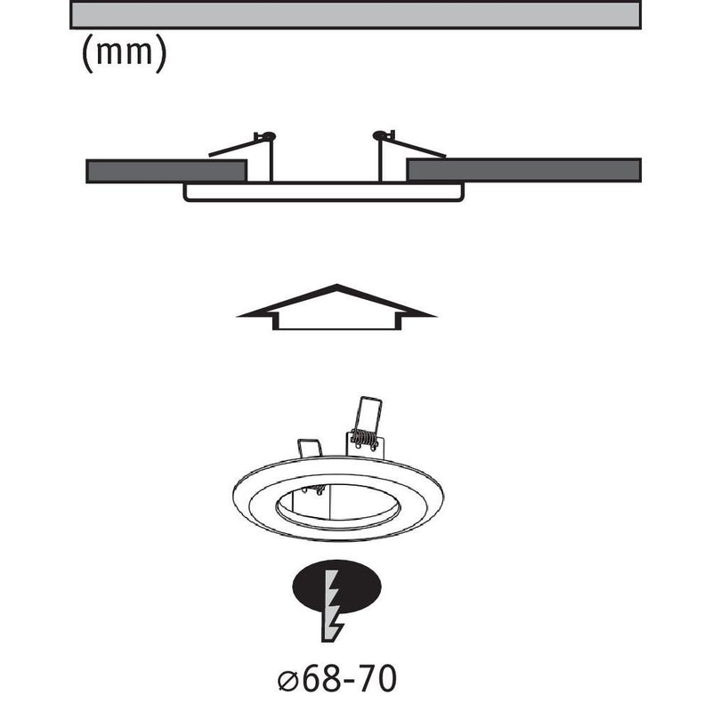 Paulmann - Mechanisches Zubehör/Ersatzteile für Leuchten Einbauadapter 924.99