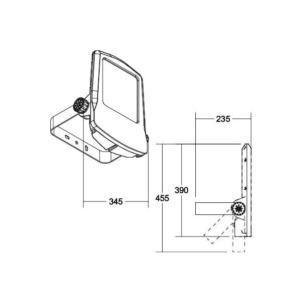Brumberg Leuchten - Downlight/Strahler/Flutlicht LED-Fluter 60803644 4000K