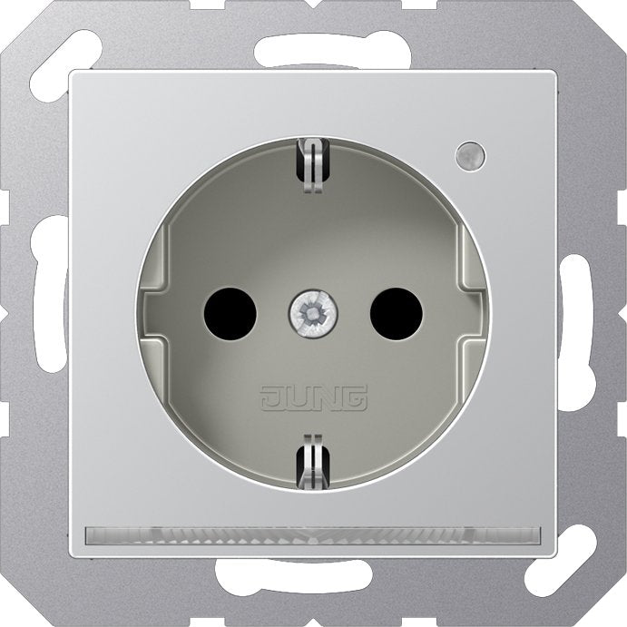 Jung - Steckdose SCHUKO-Steckdose 16A 250V A 1520-O AL LNW LED-Orient.licht ws