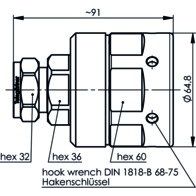 Telegärtner - Koax-Steckverbinder Kabelbuchse 100024439 G26 (1 5/8Z) IP68