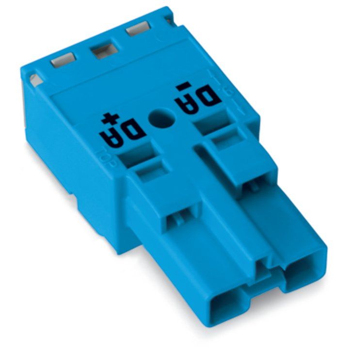 WAGO - Steckverbinder für steckbare Gebäudeinstallation Stecker 2-polig 770-1112 Kod. I,blau − 100 Stück