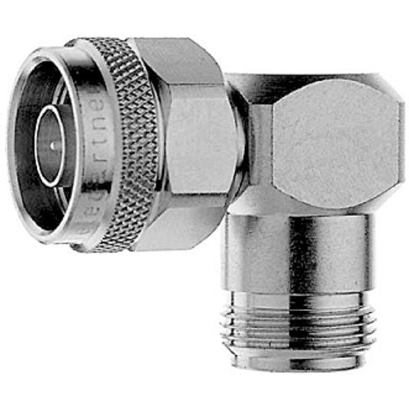 Telegärtner - Koax-Kupplung N-Winkelverbindungsstück 100024150 (M-F),50Ohm,UG-27/U
