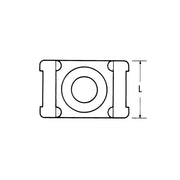 HellermannTyton - Befestigungssockel und -element für Kabelbinder Befestigungssockel CTM0 PA66 BK 100 schwarz − 100 Stück