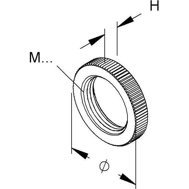 HKL - Ringmutter Kordelmutter ms 345M − 100 Stück