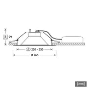 LTS Licht&Leuchten - Downlight/Strahler/Flutlicht LED-Downlight LFLEXL262.830/DALIws 830, DALI, ws