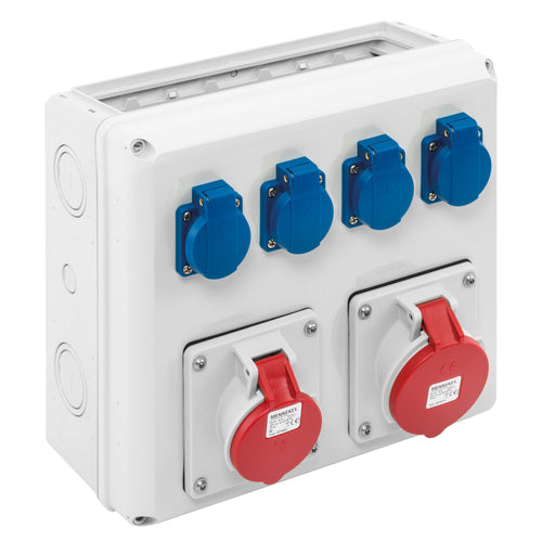 Spelsberg - CEE-Steckdosen-Kombination (IEC 60309) Steckdosenkombination STK-Z 4S1632 grau, Schutzart IP44