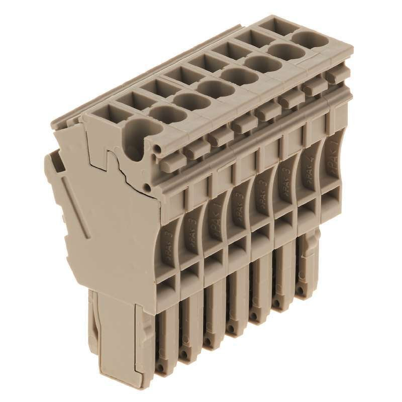 Weidmüller - Zubehör/Ersatzteile für Klemmen Steckverbinder ZP 2.5/1AN/QV/8 dunkelbeige − 20 Stück