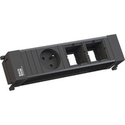 Bachmann - Mehrfachsteckdose Steckdoseneinheit 916.063 3-fach schwarz