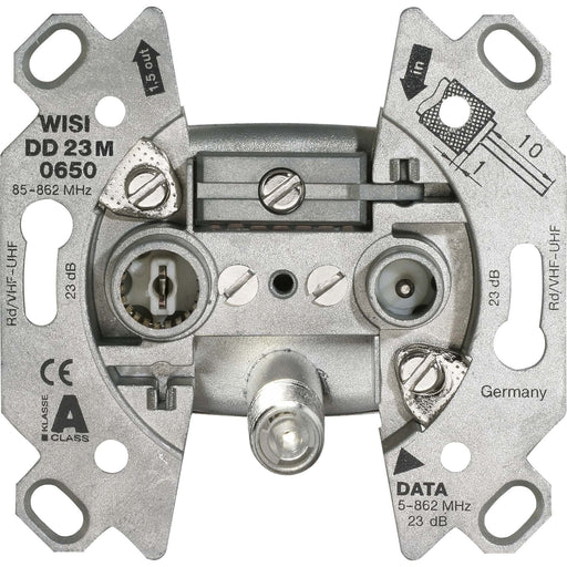 Wisi - Antennensteckdose Durchgangsdose, 23 dB DD23M0650 3-Loch, UM,KDG zert. − 1 Stück by Wisi
