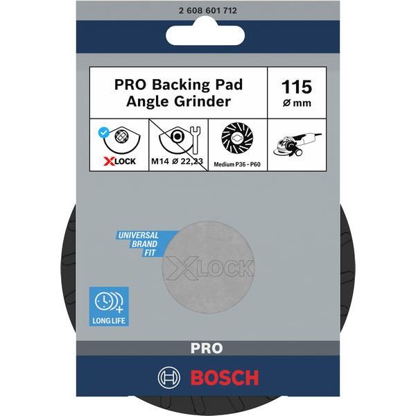 Bosch - Stützteller für Schleifwerkzeug PRO Stützteller Medium, 2608601712 115 mm, X-Lock
