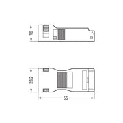 WAGO - Zubehör/Ersatzteile für steckbare Gebäudeinstallation Zugentlastungsgehäuse 890-504 4p.sw Leitu 4,5-10mm − 50 Stück