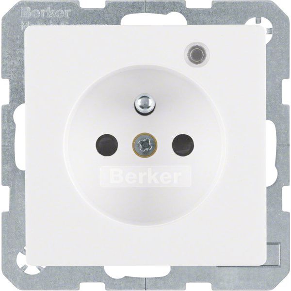 Berker - Steckdose pws samt 6765096089 Kontroll-LED