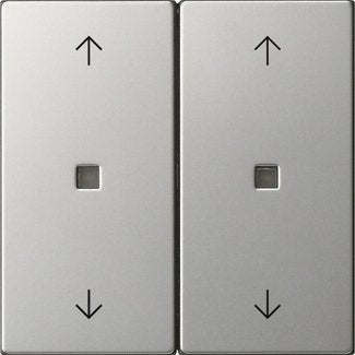 Gira - Abdeckung/Bedienelement für Installationsschalterprogramme Wippe 2-fach 5386600 Edelstahl