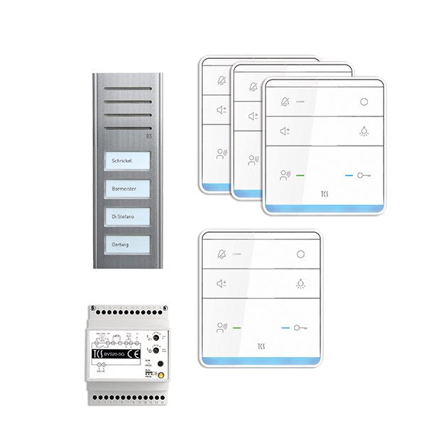 TCS Tür Control - Türsprech-Set Paketlösung PSX2340-0000 4 Tasten AP,Freispr