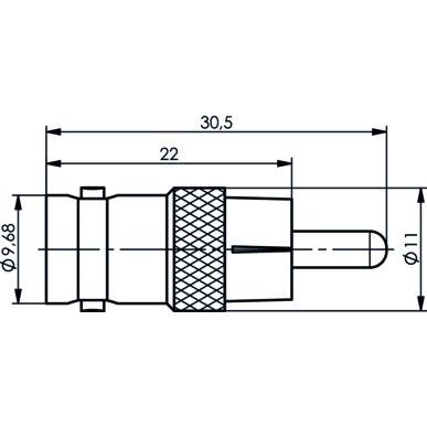 Telegärtner - Koax-Kupplung Adapter BNC-CINCH 100023681 F-M − 5 Stück