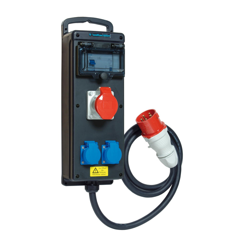 Walther Werke - CEE-Steckdosen-Kombination (IEC 60309) Steckdosenleiste 6410102A Tragb.Vollgummi 16 A