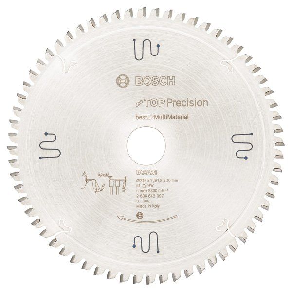 Bosch - Kreissägeblatt Top 2608642097 Precision Best for
