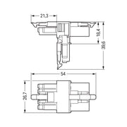 WAGO - Kompaktverteiler für steckbare Gebäudeinstallation T-Verteiler 5-polig 890-672 Kod. A,weiß − 25 Stück