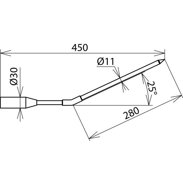 DEHN - Zubehör/Ersatzteile für Sicherheitsgeräte Prüfsonde PSO M8 W25 PHE 25Grad abgewinkelt