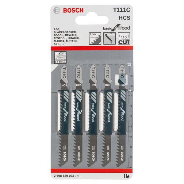 Bosch - Stichsägeblatt T 111 C 2608630033 Basic for Wood