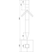 DEHN - Zubehör/Ersatzteile für Erdung und Blitzschutz Holzpfahl aus Eiche HP 90X90 2400 EHI imprägniert 90x90x24