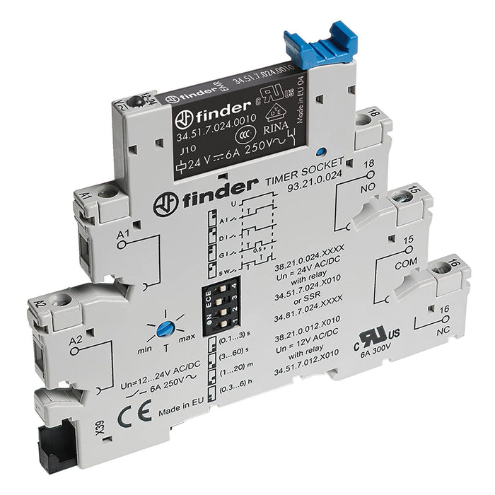 Finder - Zeitrelais Zeitrelais 38.21.0.024.0060 1W, 6A  − 10 Stück
