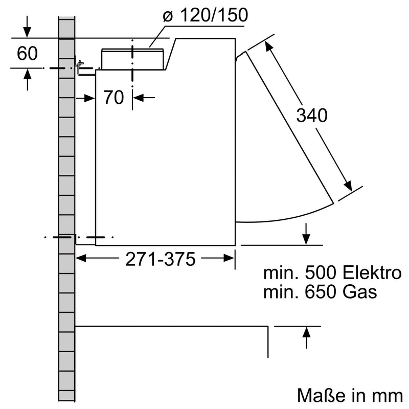 Bosch - Dunstabzugshaube Zwischenbauhaube DEM63AC00 Serie2