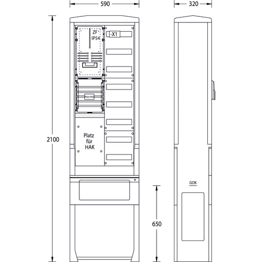 uesa - Zähler-Komplettschrank EON EDIS ZAS-S-1-1VF ZASS11VF