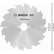 Bosch - Kreissägeblatt PRO Wood Kreissägeblatt, 2608641184 190 x 2 x 30 mm, Z16