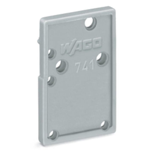 WAGO - Abschluss- und Zwischenplatte für Reihenklemme Abschlussplatte anrastbar 741-100 1,5mm,grau − 100 Stück