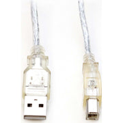 E+P Elektrik - PC-Kabel USB 2.0 Kabel AB CC 502 TG transp.1,8m, grau