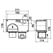 Bals Elektrotech - CEE-Steckdosen-Kombination (IEC 60309) E-V-E Gehäuse 592